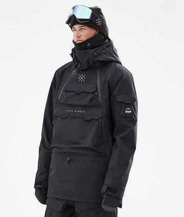 Black Men's Dope Akin Snowboard Jackets | AUJJ2737