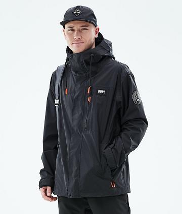 Black Men's Dope Blizzard Light Full Zip Outdoor Jackets | AUJJ2692