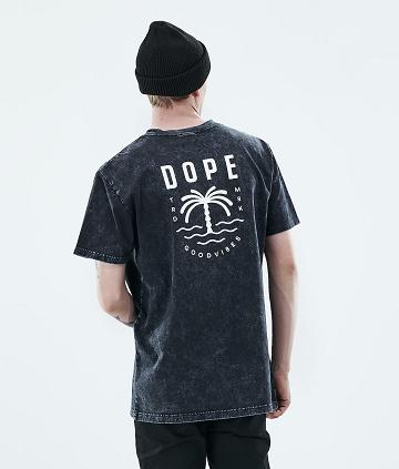 Black Men's Dope Daily Palm T Shirts | AUDN2981