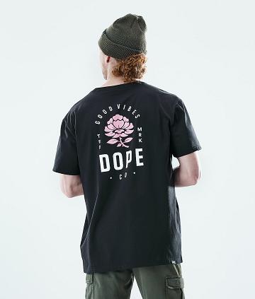 Black Men's Dope Daily Rose T Shirts | AUOR2985