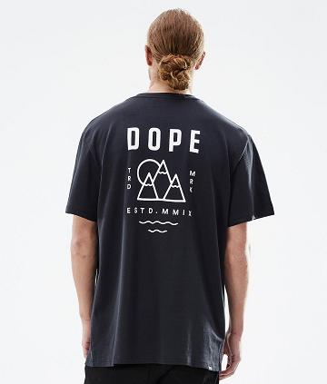 Black Men's Dope Standard Summit T Shirts | AUFM2998