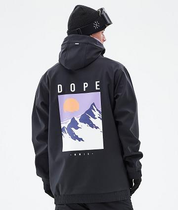 Black Men's Dope Yeti Peak Ski Jackets | AUBC2969