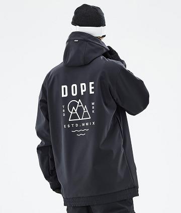 Black Men's Dope Yeti Summit Snowboard Jackets | AUFM2856