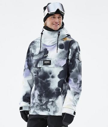 Black / Purple Men's Dope Blizzard Tiedye Snowboard Jackets | AUAP2788