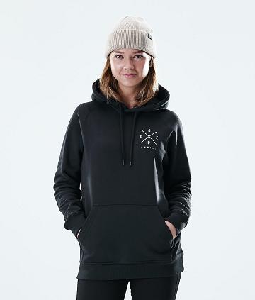 Black Women's Dope Regular 2X-UP Hoodie | AUFM3847