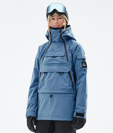 Blue / Grey Women's Dope Akin W Snowboard Jackets | AUHK3403