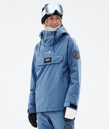 Blue / Grey Women's Dope Blizzard W Ski Jackets | AUFM3614