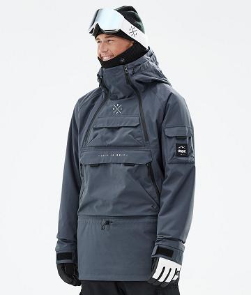 Blue Men's Dope Akin Snowboard Jackets | AUDN2741