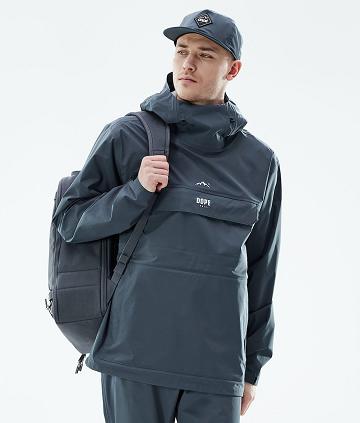 Blue Men's Dope Downpour Outdoor Jackets | AUGL2695