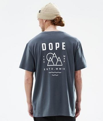 Blue Men's Dope Standard Summit T Shirts | AUGL2997