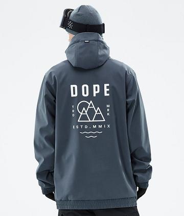 Blue Men's Dope Yeti Summit Snowboard Jackets | AUDN2857