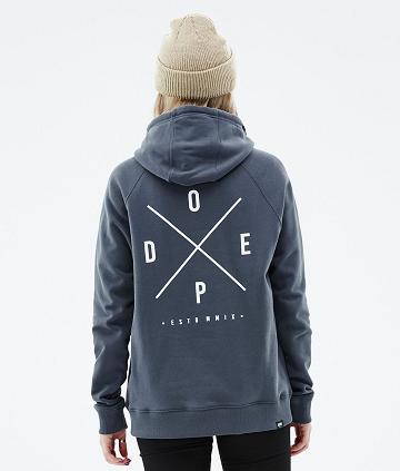 Blue Women's Dope Common W 2X-Up Hoodie | AUUT3829