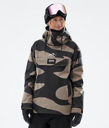 Brown / Black Women's Dope Blizzard W Pangea Ski Jackets | AUAP3642