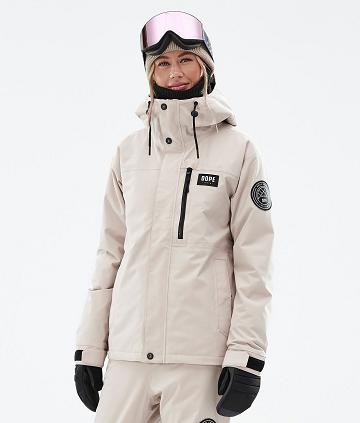 Brown Women's Dope Blizzard W Full Zip Ski Jackets | AUDN3633