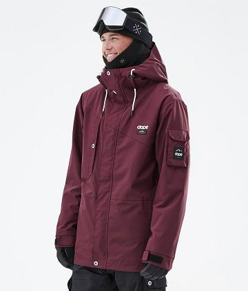 Burgundy Men's Dope Adept Ski Jackets | AUOR2861