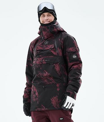 Burgundy Men's Dope Akin 2021 Paint Ski Jackets | AUUT2889