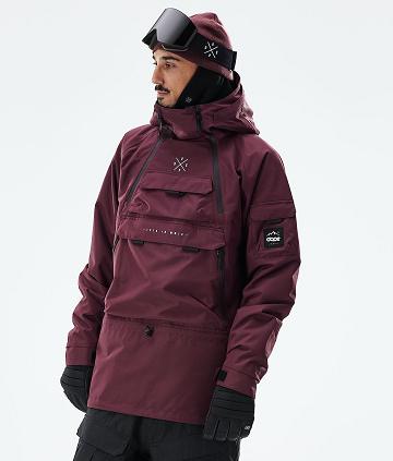 Burgundy Men's Dope Akin 2021 Ski Jackets | AUAP2885