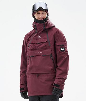 Burgundy Men's Dope Akin Ski Jackets | AUJJ2879