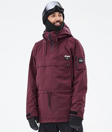 Burgundy Men's Dope Annok Don Snowboard Jackets | AULH2761