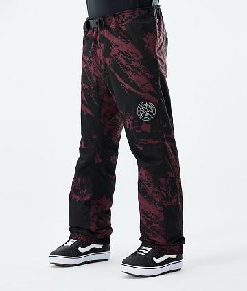 Burgundy Men's Dope Blizzard 2021 Paint Snowboard Pants | AUJJ2569