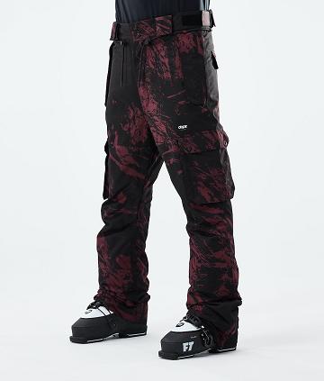 Burgundy Men's Dope Iconic 2021 Paint Ski Pants | AUEX2654