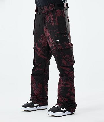 Burgundy Men's Dope Iconic 2021 Paint Snowboard Pants | AUXF2591