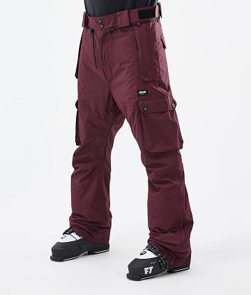 Burgundy Men's Dope Iconic Don Ski Pants | AUQZ2656