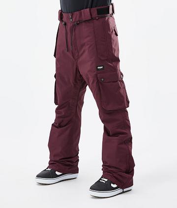 Burgundy Men's Dope Iconic Don Snowboard Pants | AULH2593