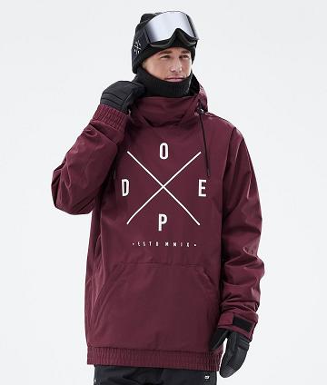 Burgundy Men's Dope Migoo 2X-Up Ski Jackets | AURW2937