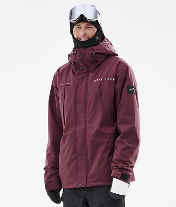 Burgundy Men's Dope Ranger Snowboard Jackets | AUOR2816