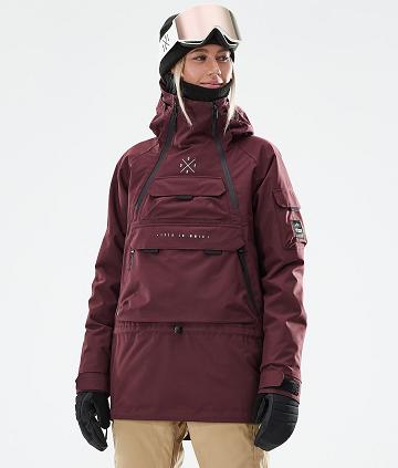 Burgundy Women's Dope Akin W 2021 Snowboard Jackets | AURW3416