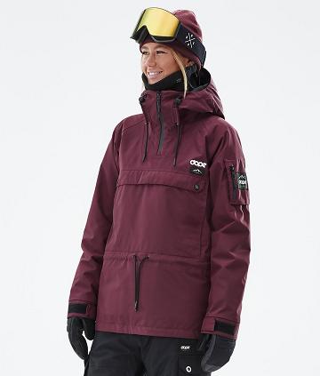 Burgundy Women's Dope Annok W Don Ski Jackets | AUCE3605