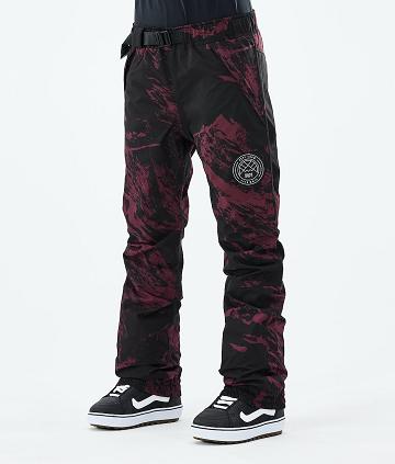 Burgundy Women's Dope Blizzard W 2021 Paint Snowboard Pants | AUNB3252