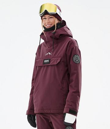 Burgundy Women's Dope Blizzard W Snowboard Jackets | AUCE3449