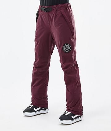 Burgundy Women's Dope Blizzard W Snowboard Pants | AUSO3239