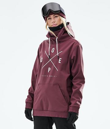 Burgundy Women's Dope Yeti 2021 2X-Up Ski Jackets | AUAP3694