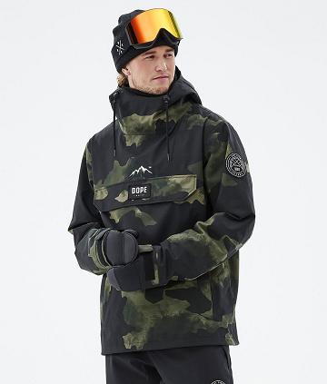 Green / Camo Men's Dope Blizzard Snowboard Jackets | AUHK2765