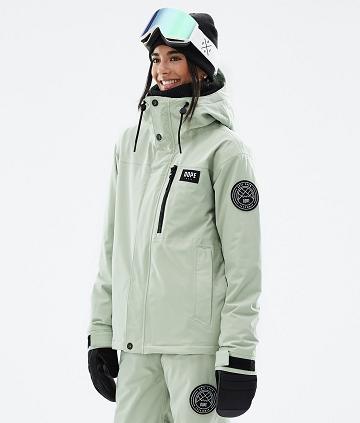 Green Women's Dope Blizzard W Full Zip Ski Jackets | AUSO3634