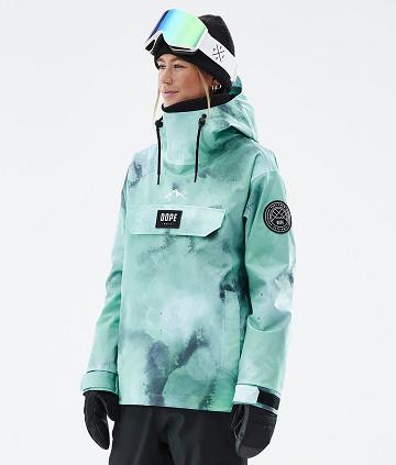 Green Women's Dope Blizzard W Liquid Ski Jackets | AUDN3640