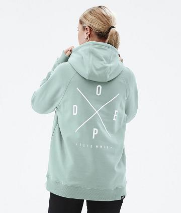 Green Women's Dope Common W 2X-Up Hoodie | AUTV3831