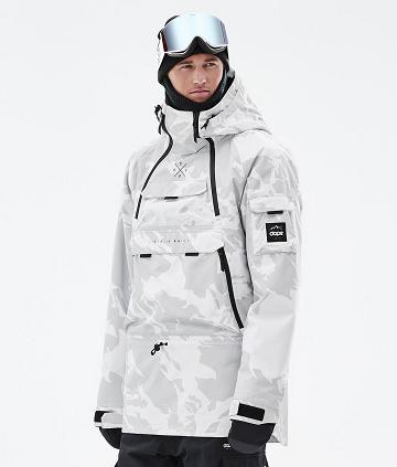 Grey / Camo Men's Dope Akin Ski Jackets | AUSO2884