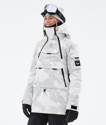 Grey / Camo Women's Dope Akin W Snowboard Jackets | AUSO3408