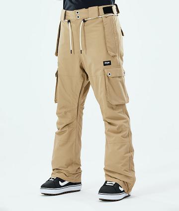 Khaki Women's Dope Iconic W 2021 Snowboard Pants | AUDN3283