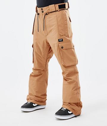 Khaki / Yellow Men's Dope Iconic Snowboard Pants | AUGL2571