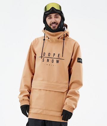 Khaki / Yellow Men's Dope Wylie DS Ski Jackets | AULH2948