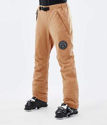 Khaki / Yellow Women's Dope Blizzard W Ski Pants | AUJJ3305