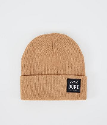 Khaki / Yellow Women's Dope Paradise Beanie | AUJJ4026