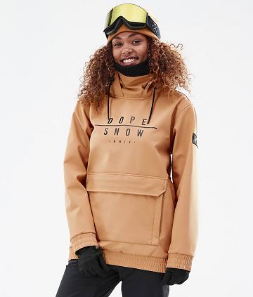 Khaki / Yellow Women's Dope Wylie W DS Ski Jackets | AUSO3686