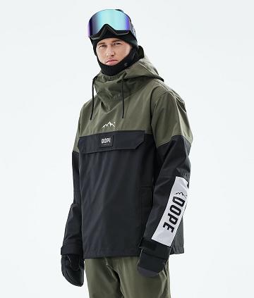 Olive / Black Men's Dope Blizzard LE Limited Edition Ski Jackets | AUAP2912