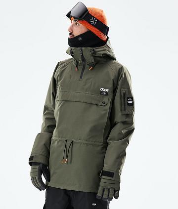 Olive / Green / Black Men's Dope Annok 2021 Snowboard Jackets | AUNB2755